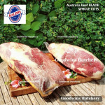 Beef BLADE Australia RALPHS frozen sampil kecil daging rendang PORTIONED CUTS 1.5" 4cm (price/pc 1kg)